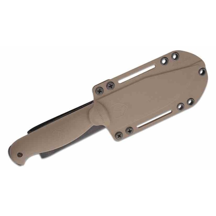 Couteau Condor Fighter Tan Lame Acier Carbone 1075 Manche ABS Etui Zytel Made El Salvador CTK183149HC - Livraison Gratuite