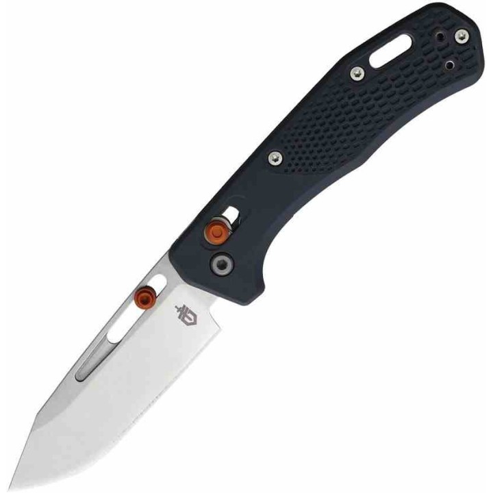 Couteau Gerber Assert Gray/Red Crossbar Lock Lame Acier S30V Clip Point Manche Polymere Made USA G1921 - Livraison Gratuite