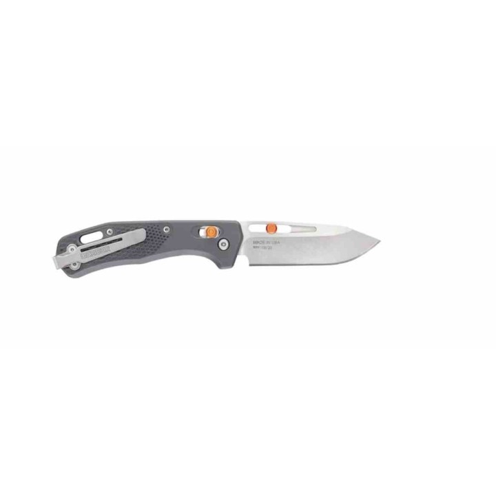 Couteau Gerber Assert Gray/Red Crossbar Lock Lame Acier S30V Clip Point Manche Polymere Made USA G1921 - Livraison Gratuite