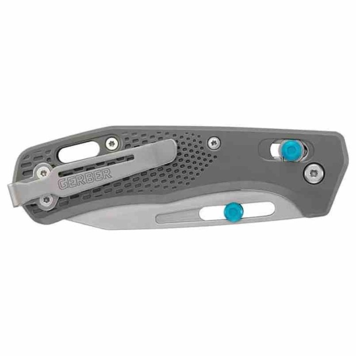 Couteau Gerber Assert Green/Blue Crossbar Lock Lame Acier S30V Clip Point Manche Polymere Made USA G1920 - Livraison Gratuite