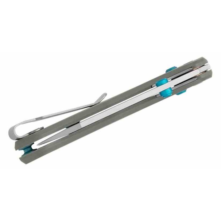 Couteau Gerber Assert Green/Blue Crossbar Lock Lame Acier S30V Clip Point Manche Polymere Made USA G1920 - Livraison Gratuite