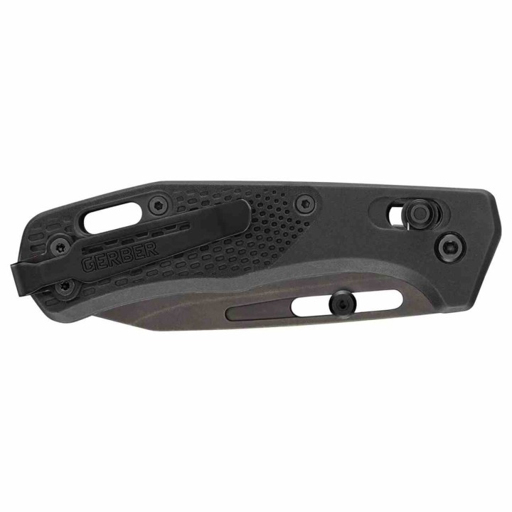 Couteau Gerber Assert Black Crossbar Lock Lame Acier S30V Clip Point Manche Polymere Made USA G1919 - Livraison Gratuite