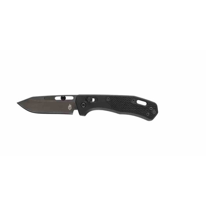Couteau Gerber Assert Black Crossbar Lock Lame Acier S30V Clip Point Manche Polymere Made USA G1919 - Livraison Gratuite