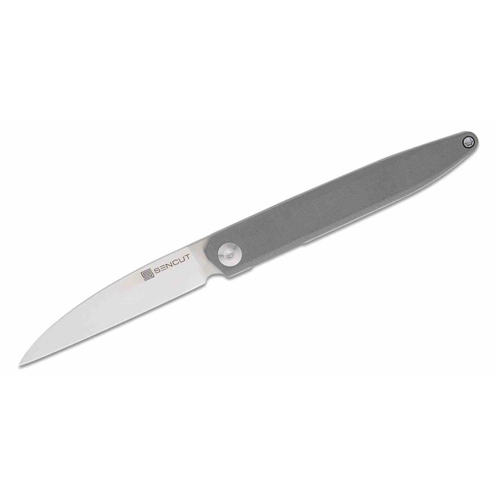 Couteau Sencut Jubil Gray Lame Acier D2 Wharncliffe Manche G10 IKBS Linerlock Clip S200293 - Livraison Gratuite