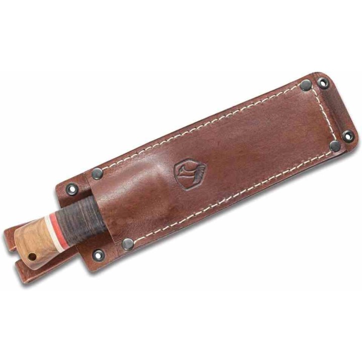 Couteau Condor Country Backroads Lame Acier Carbone 1075 Manche Bois Etui Cuir Made Salvador CTK284655HC - Livraison Gratuite
