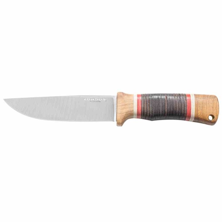 Couteau Condor Country Backroads Lame Acier Carbone 1075 Manche Bois Etui Cuir Made Salvador CTK284655HC - Livraison Gratuite