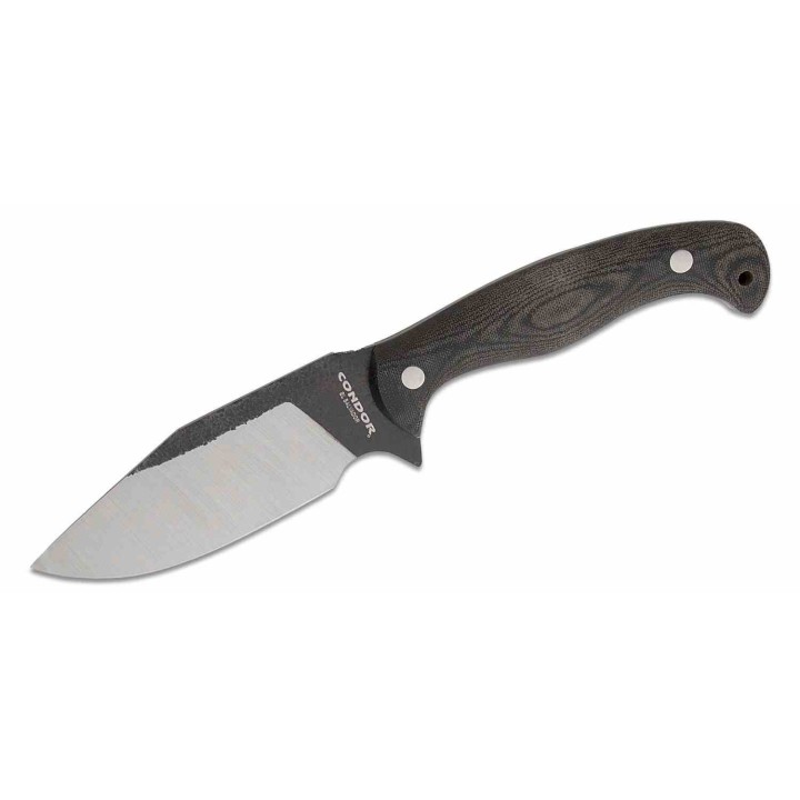 Couteau Condor Black Leaf Lame Acier Carbone 1095 Manche Micarta Etui Kydex Made El Salvador CTK284754HC - Livraison Gratuite