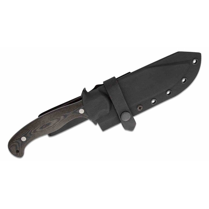 Couteau Condor Black Leaf Lame Acier Carbone 1095 Manche Micarta Etui Kydex Made El Salvador CTK284754HC - Livraison Gratuite