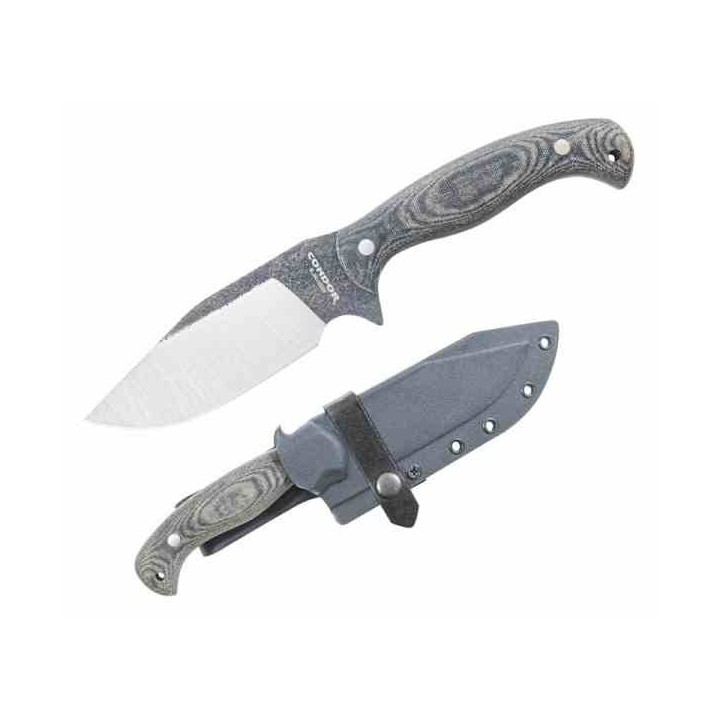 Couteau Condor Black Leaf Lame Acier Carbone 1095 Manche Micarta Etui Kydex Made El Salvador CTK284754HC - Livraison Gratuite