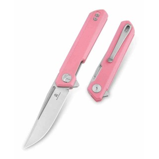 Couteau Bestechman Mini Dundee Pink Lame Acier D2 SW Manche G10 IKBS Linerlock Clip BTKMK03B - Livraison Gratuite