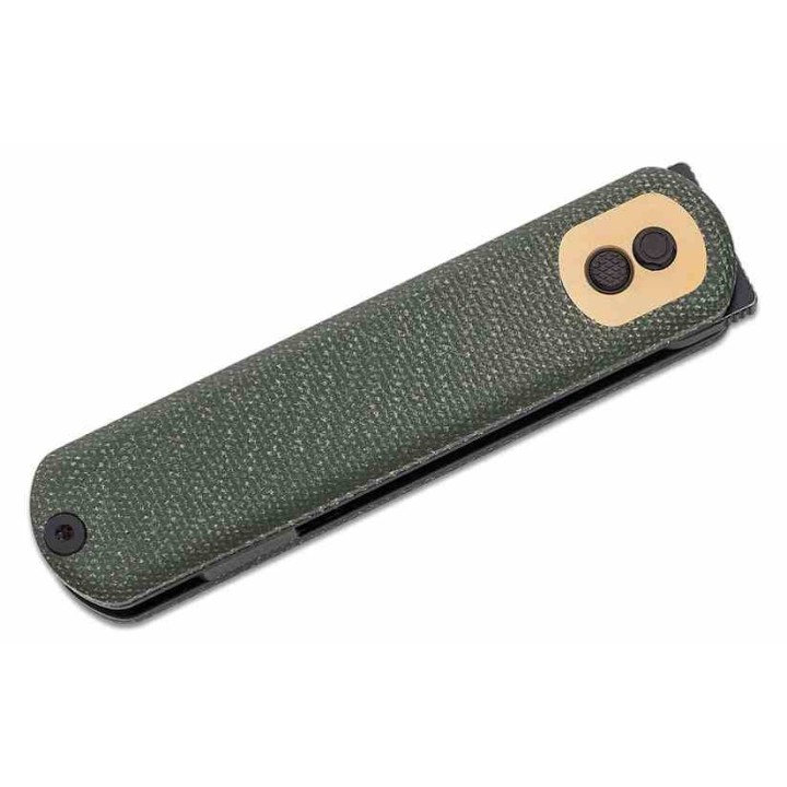 Couteau Vosteed Corgi Green Lame Acier 14C28N Blackwash Manche Micarta IKBS Trek Lock Clip VOSCGSVM1 - Livraison Gratuite