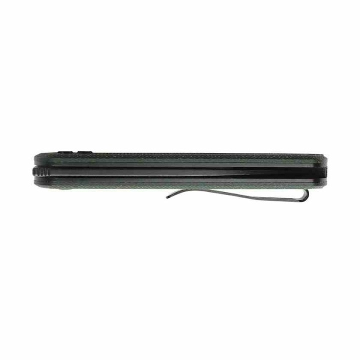 Couteau Vosteed Corgi Green Lame Acier 14C28N Blackwash Manche Micarta IKBS Trek Lock Clip VOSCGSVM1 - Livraison Gratuite