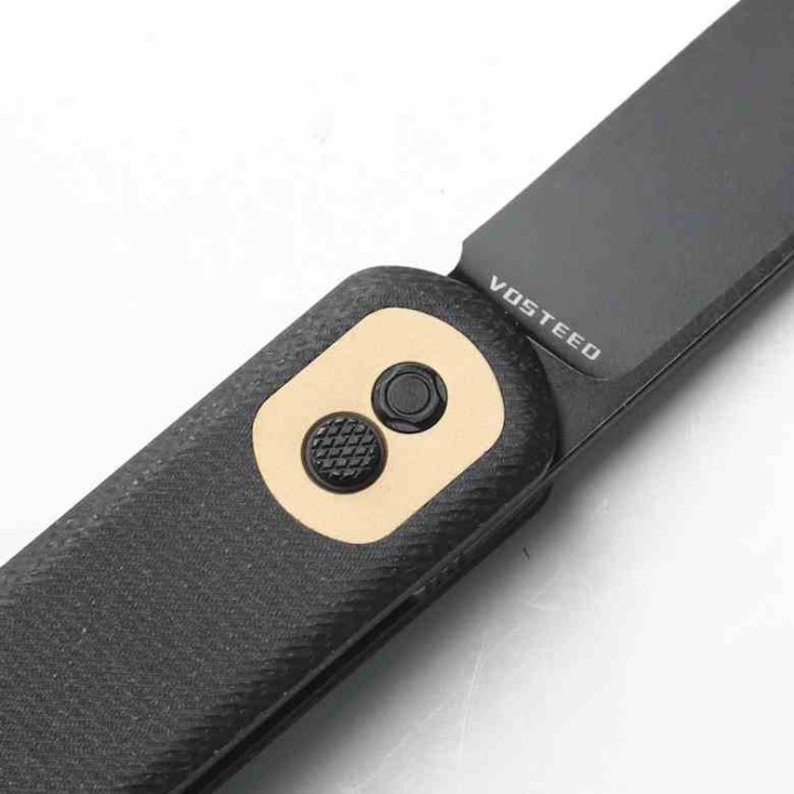 Couteau Vosteed Corgi Black Lame Acier 14C28N Blackwash Manche Micarta IKBS Trek Lock Clip VOSCGVPMK - Livraison Gratuite