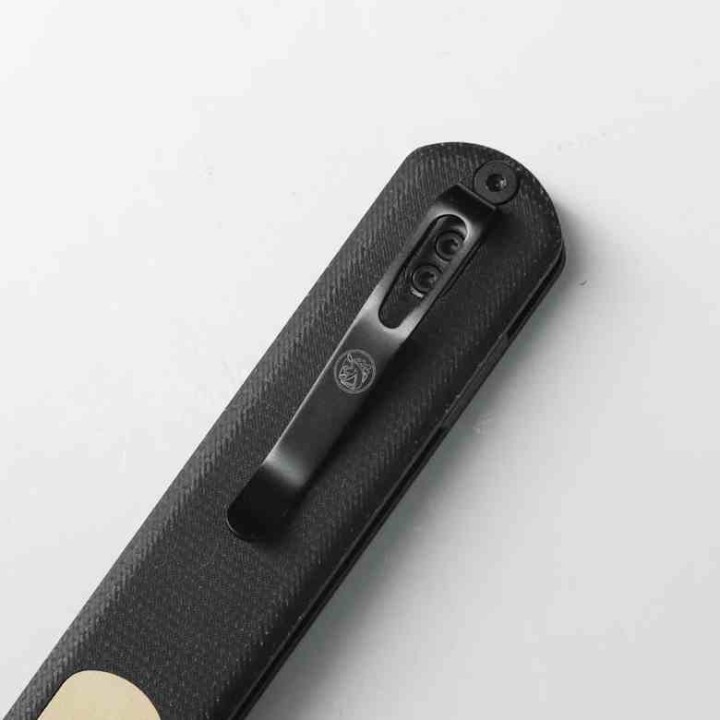 Couteau Vosteed Corgi Black Lame Acier 14C28N Blackwash Manche Micarta IKBS Trek Lock Clip VOSCGVPMK - Livraison Gratuite
