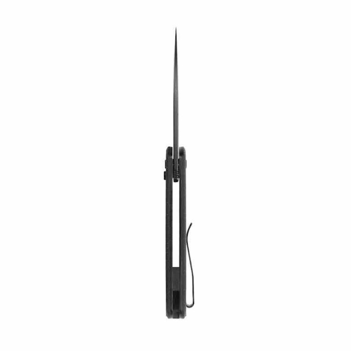 Couteau Vosteed Corgi Black Lame Acier 14C28N Blackwash Manche Micarta IKBS Trek Lock Clip VOSCGVPMK - Livraison Gratuite