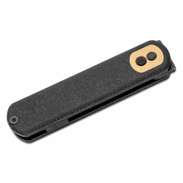 Couteau Vosteed Corgi Black Lame Acier 14C28N Blackwash Manche Micarta IKBS Trek Lock Clip VOSCGVPMK - Livraison Gratuite