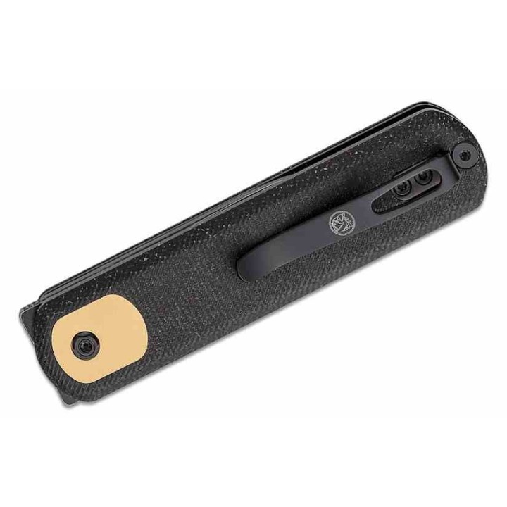 Couteau Vosteed Corgi Black Lame Acier 14C28N Blackwash Manche Micarta IKBS Trek Lock Clip VOSCGVPMK - Livraison Gratuite
