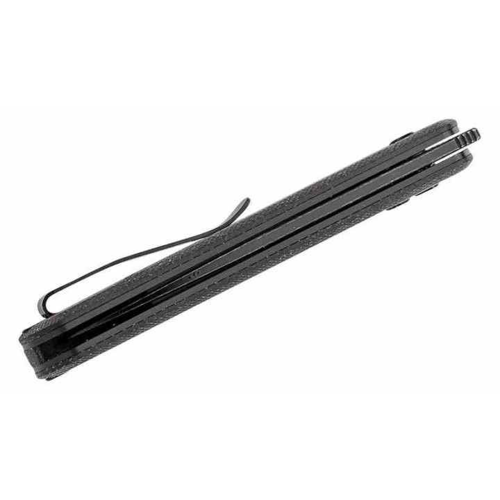 Couteau Vosteed Corgi Black Lame Acier 14C28N Blackwash Manche Micarta IKBS Trek Lock Clip VOSCGVPMK - Livraison Gratuite