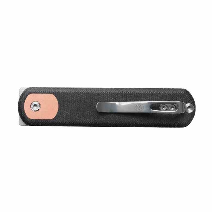 Couteau Vosteed Corgi Black Lame Acier 14C28N Stonewash Manche Micarta IKBS Trek Lock Clip VOSCGSVM2 - Livraison Gratuite
