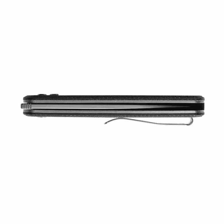 Couteau Vosteed Corgi Black Lame Acier 14C28N Stonewash Manche Micarta IKBS Trek Lock Clip VOSCGSVM2 - Livraison Gratuite