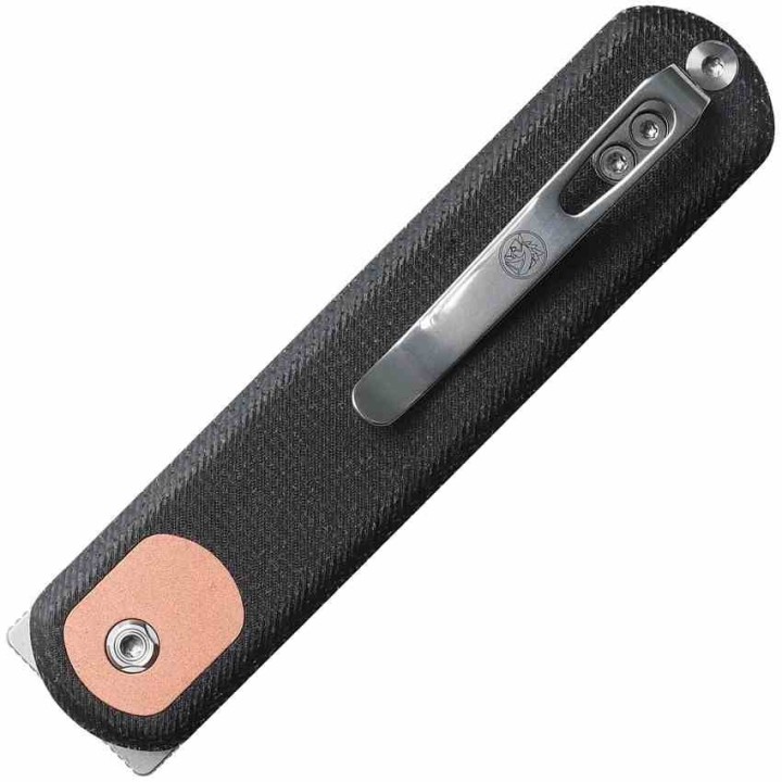 Couteau Vosteed Corgi Black Lame Acier 14C28N Stonewash Manche Micarta IKBS Trek Lock Clip VOSCGSVM2 - Livraison Gratuite