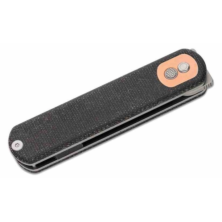 Couteau Vosteed Corgi Black Lame Acier 14C28N Stonewash Manche Micarta IKBS Trek Lock Clip VOSCGSVM2 - Livraison Gratuite