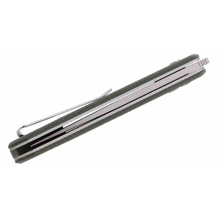 Couteau Vosteed Corgi Green Lame Acier 14C28N Stonewash Manche Micarta IKBS Trek Lock Clip VOSCGSVM3 - Livraison Gratuite