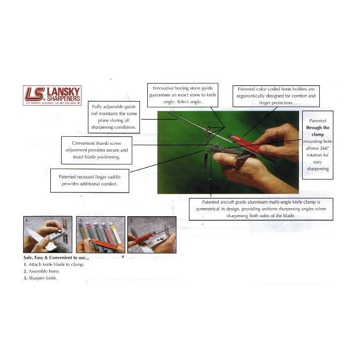 Affûteurs et Pierres LS2 - Kit d'aiguisage LANSKY DE LUXE 