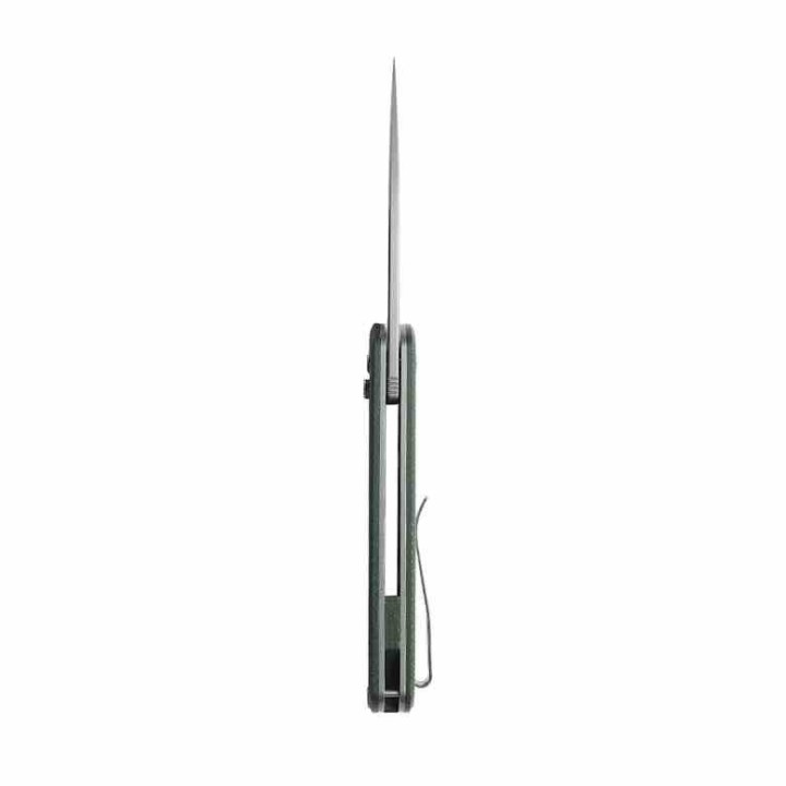 Couteau Vosteed Corgi Green Lame Acier 14C28N Stonewash Manche Micarta IKBS Trek Lock Clip VOSCGSVM3 - Livraison Gratuite