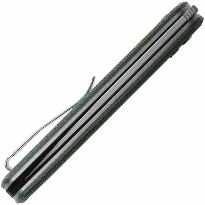 Couteau Vosteed Corgi Green Lame Acier 14C28N Stonewash Manche Micarta IKBS Trek Lock Clip VOSCGSVM3 - Livraison Gratuite
