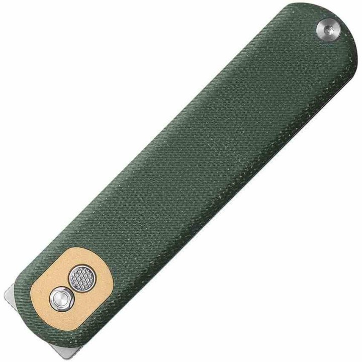 Couteau Vosteed Corgi Green Lame Acier 14C28N Stonewash Manche Micarta IKBS Trek Lock Clip VOSCGSVM3 - Livraison Gratuite