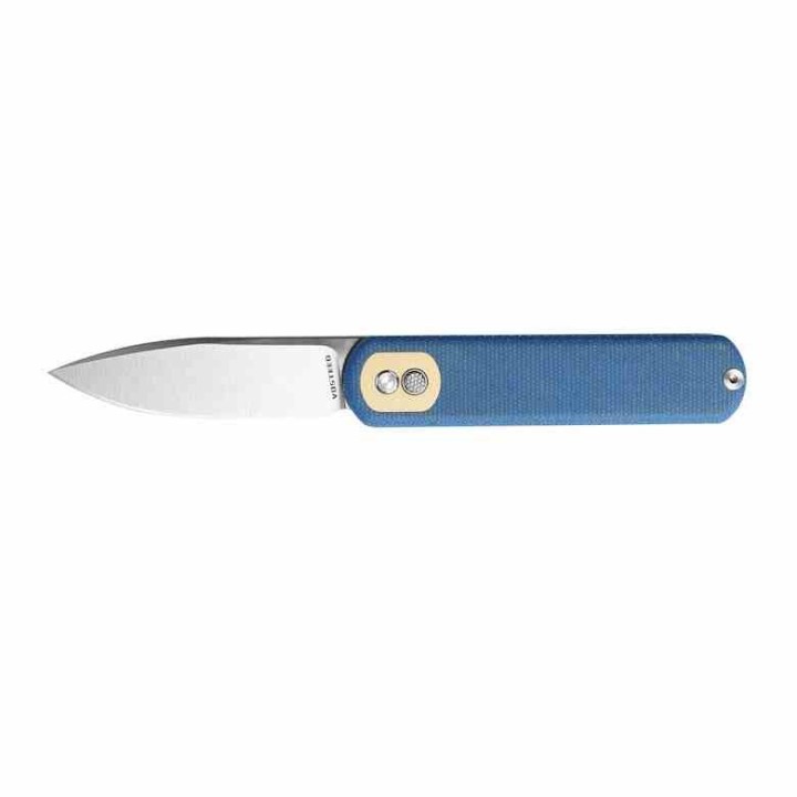 Couteau Vosteed Corgi Blue Lame Acier 14C28N Stonewash Manche Micarta IKBS Trek Lock Clip VOSCGVTML - Livraison Gratuite