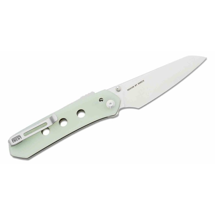 Couteau CIVIVI Vision FG Jade Lame Nitro-V Satin Reverse Tanto Manche G10 IKBS Superlock Clip CIVC220362 - Livraison Gratuite
