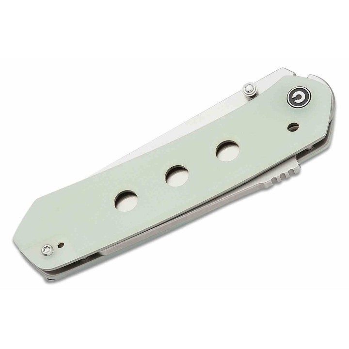 Couteau CIVIVI Vision FG Jade Lame Nitro-V Satin Reverse Tanto Manche G10 IKBS Superlock Clip CIVC220362 - Livraison Gratuite