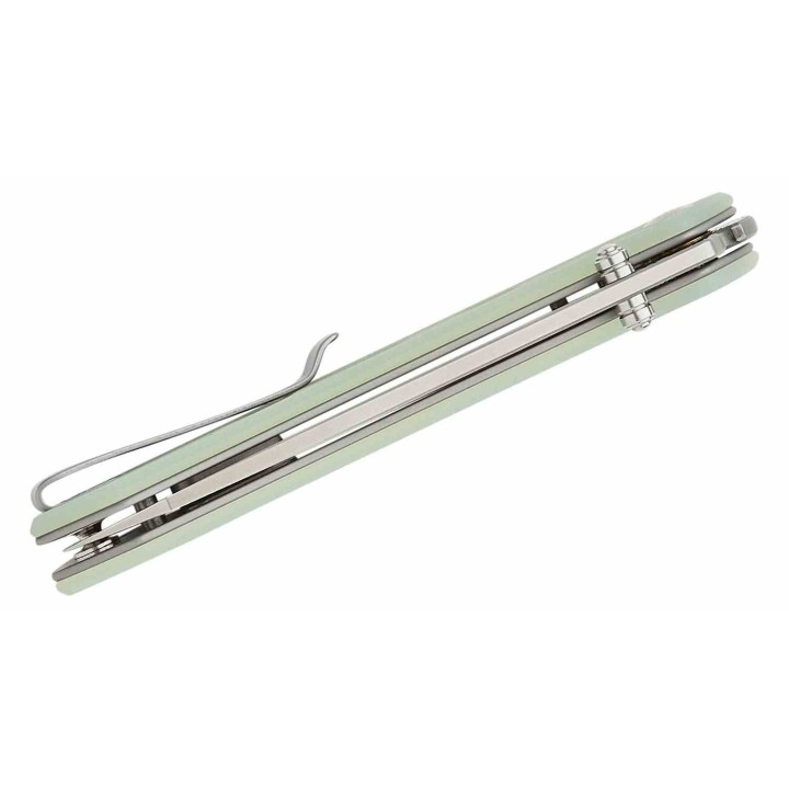 Couteau CIVIVI Vision FG Jade Lame Nitro-V Satin Reverse Tanto Manche G10 IKBS Superlock Clip CIVC220362 - Livraison Gratuite