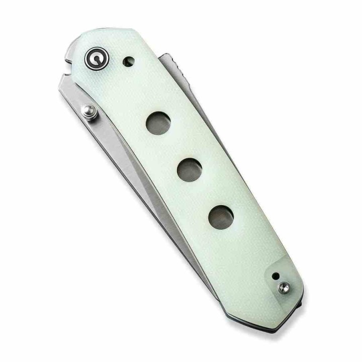 Couteau CIVIVI Vision FG Jade Lame Nitro-V Satin Reverse Tanto Manche G10 IKBS Superlock Clip CIVC220362 - Livraison Gratuite
