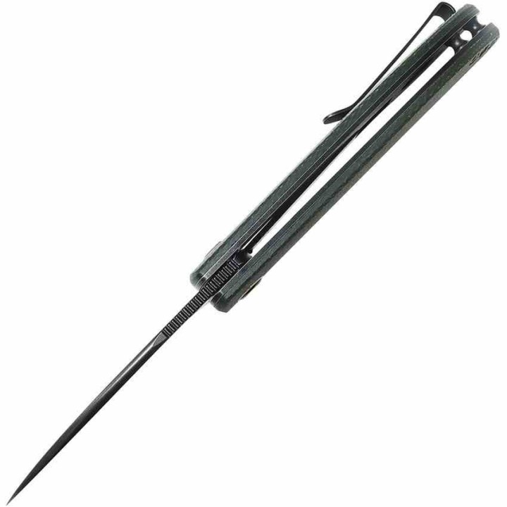 Couteau Vosteed Nightshade TH Green Lame Acier Nitro-V Black Manche Micarta IKBS Linerlock Clip VOSTHNPMN - Livraison Gratuite