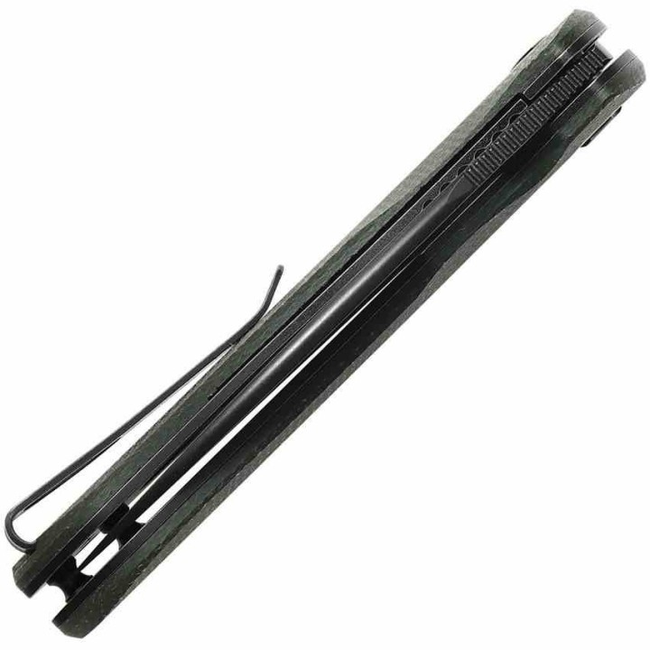 Couteau Vosteed Nightshade TH Green Lame Acier Nitro-V Black Manche Micarta IKBS Linerlock Clip VOSTHNPMN - Livraison Gratuite