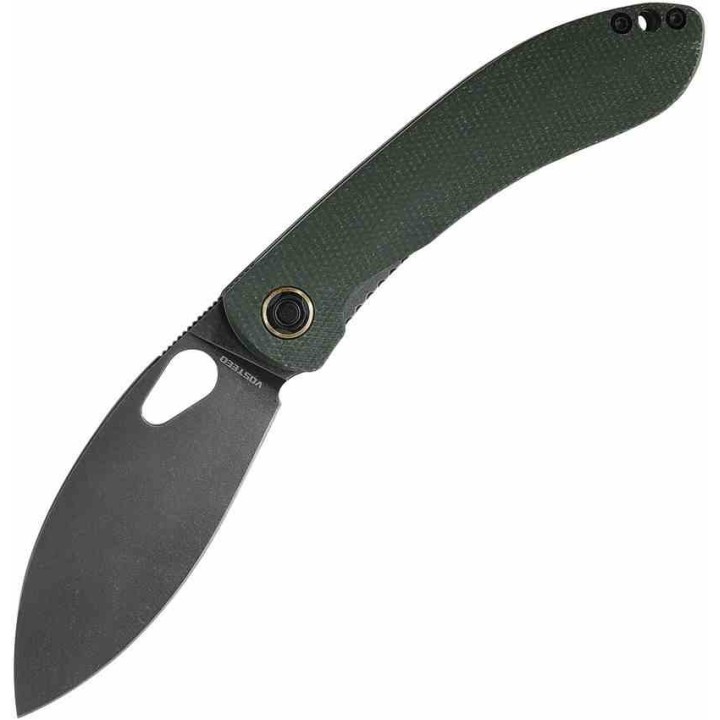 Couteau Vosteed Nightshade TH Green Lame Acier Nitro-V Black Manche Micarta IKBS Linerlock Clip VOSTHNPMN - Livraison Gratuite