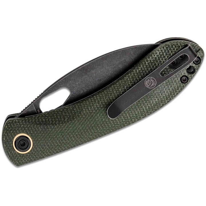 Couteau Vosteed Nightshade TH Green Lame Acier Nitro-V Black Manche Micarta IKBS Linerlock Clip VOSTHNPMN - Livraison Gratuite