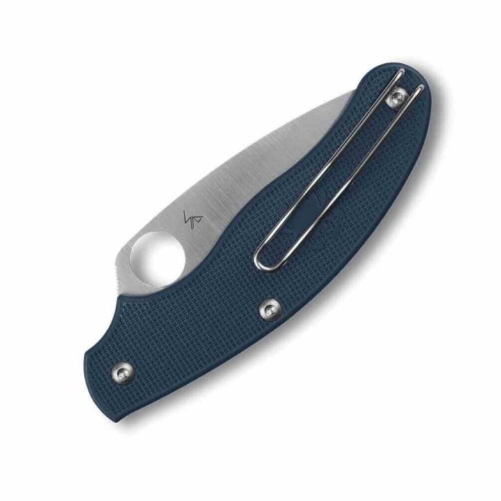 Couteau Spyderco UK Penknife Lame Acier CPM-SPY27 Manche Blue FRN Slipjoint Clip Made USA SC94PCBL - Livraison Gratuite