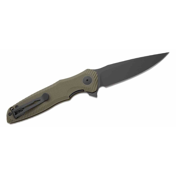 Couteau Spartan Blades POROS OD Green Lame Acier 154CM Drop Point Manche G10 LinerLock Clip SBSFBL11GR - Livraison Gratuite