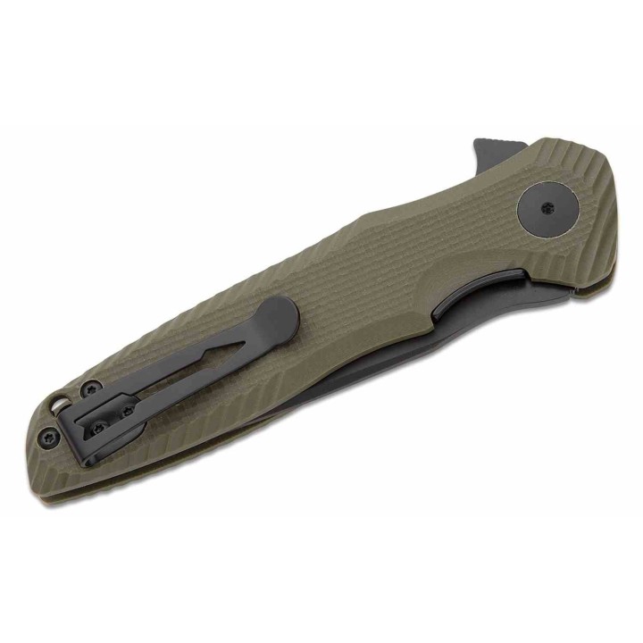 Couteau Spartan Blades POROS OD Green Lame Acier 154CM Drop Point Manche G10 LinerLock Clip SBSFBL11GR - Livraison Gratuite