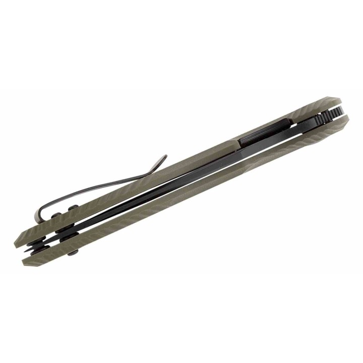 Couteau Spartan Blades POROS OD Green Lame Acier 154CM Drop Point Manche G10 LinerLock Clip SBSFBL11GR - Livraison Gratuite