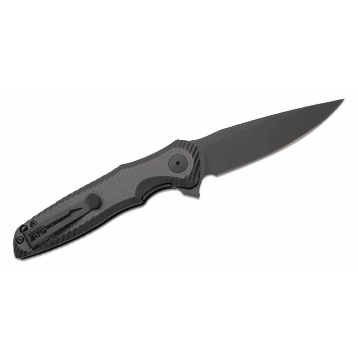 Couteau Spartan Blades POROS Lame Acier 154CM Manche G10/Fibre Carbone LinerLock Clip SBSFBL11CF - Livraison Gratuite