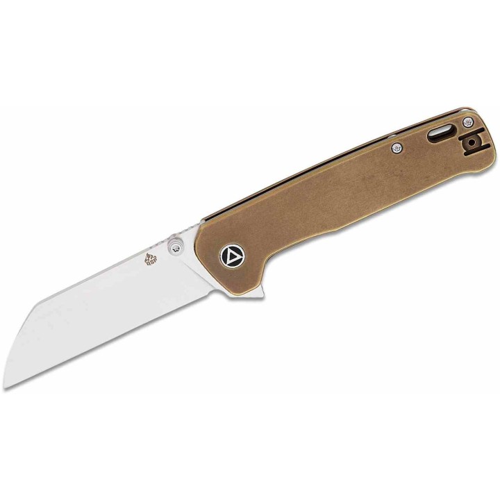 Couteau QSP Penguin Plus Bronze Lame Acier CPM-20CV Manche Titane IKBS Framelock Clip QS130XLB2 - Livraison Gratuite