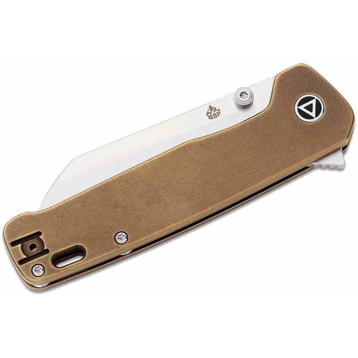 Couteau QSP Penguin Plus Bronze Lame Acier CPM-20CV Manche Titane IKBS Framelock Clip QS130XLB2 - Livraison Gratuite