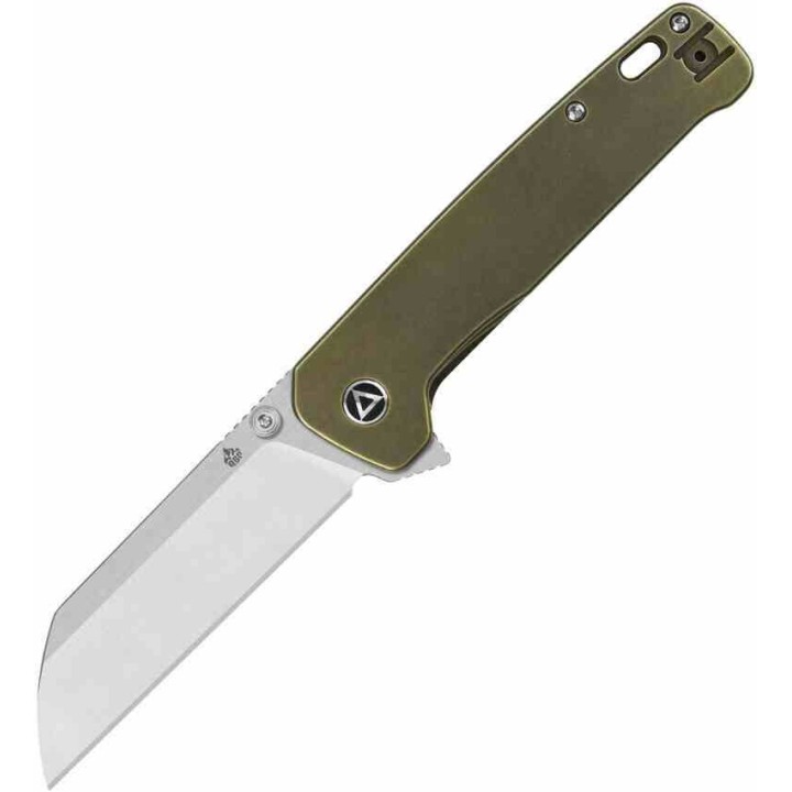 Couteau QSP Penguin Plus Bronze Lame Acier CPM-20CV Manche Titane IKBS Framelock Clip QS130XLB2 - Livraison Gratuite