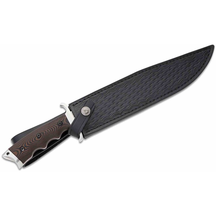 Couteau Gil Hibben Tundra Toothpick Lame Acier 420HC Manche Micarta Etui Cuir GH5122 - Livraison Gratuite