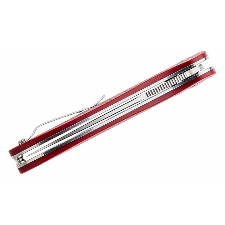 Couteau Kizer Sway Red Button Lock Lame Acier N690 Manche Micarta IKBS Clip KIV3566N4 - Livraison Gratuite